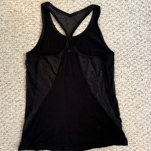Lululemon Black Mesh Detail Tank Top